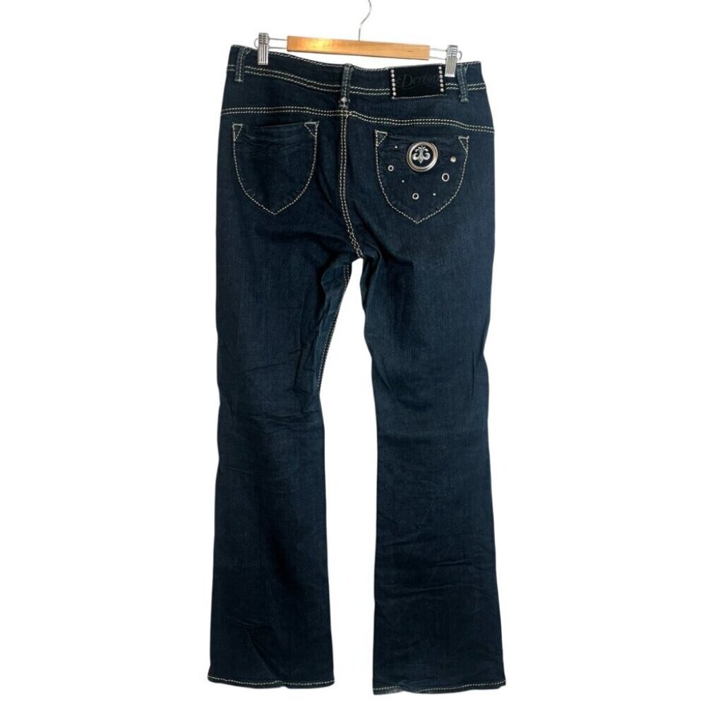 Dereon Women's Y2k Jeans Vintage Low Rise Size 11/12 Flare Leg - Picture 3 of 5